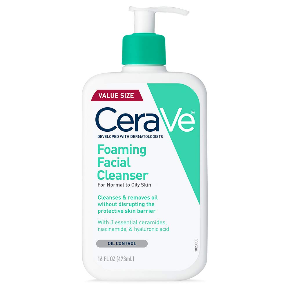 CeraVe Foaming Facial Cleanser for Normal-to-Oily Skin 16oz